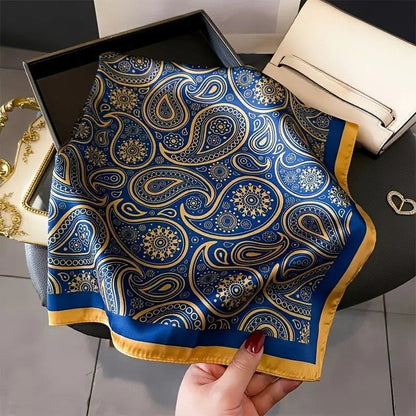 Vintage Inspired Faux Silk Korean Scarf