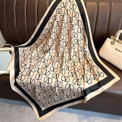 Vintage Inspired Faux Silk Korean Scarf