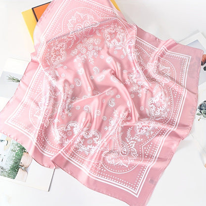 Vintage Inspired Faux Silk Korean Scarf