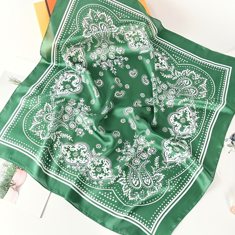 Vintage Inspired Faux Silk Korean Scarf
