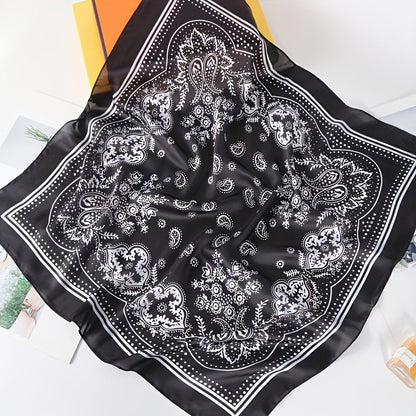 Vintage Inspired Faux Silk Korean Scarf