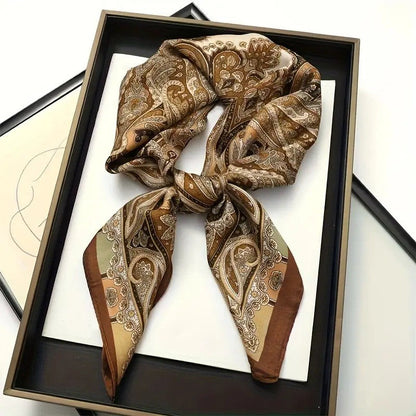 Vintage Inspired Faux Silk Korean Scarf