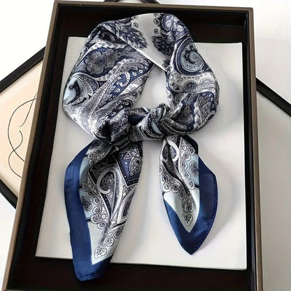 Vintage Inspired Faux Silk Korean Scarf