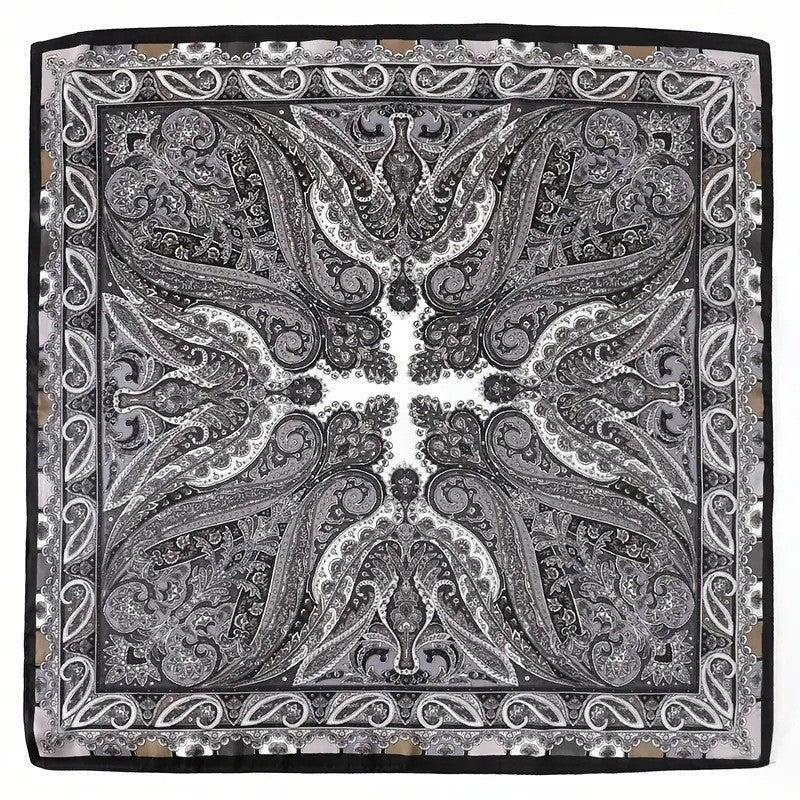 Vintage Inspired Faux Silk Korean Scarf