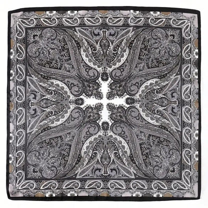 Vintage Inspired Faux Silk Korean Scarf