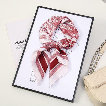 Vintage Inspired Faux Silk Korean Scarf