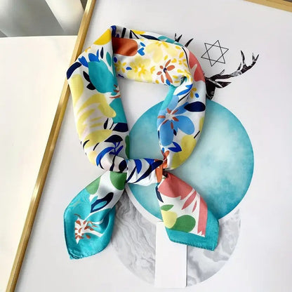 Vintage Inspired Faux Silk Korean Scarf