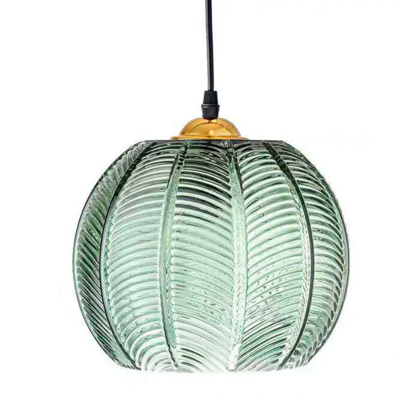 Bohemian Glass Pendant Lighting 12in Hanging Lamp