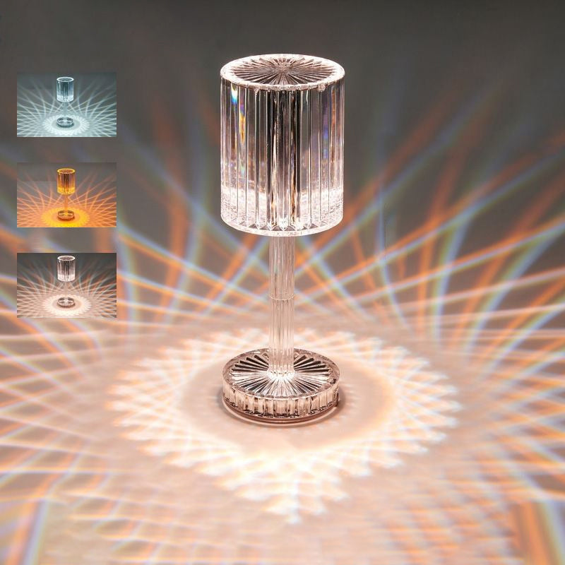 Sleek Dimmable Crystal Table Lamp