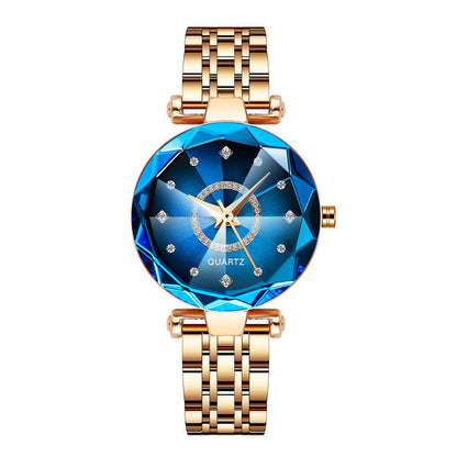 Glittering Diamond Face Women's Water Resistant Watch