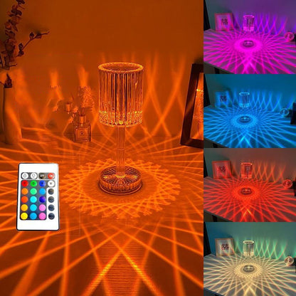 Sleek Dimmable Crystal Table Lamp