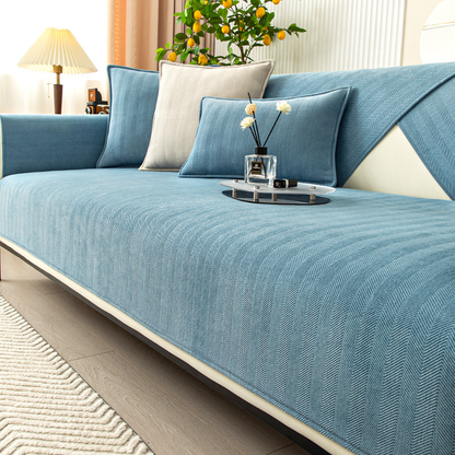 Plush Check Soft Sofa Slipcover Furniture Protector