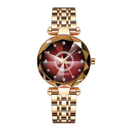 Glittering Diamond Face Women's Water Resistant Watch