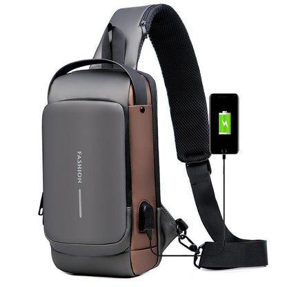 Secure Water Resistant USB Sling Backpack