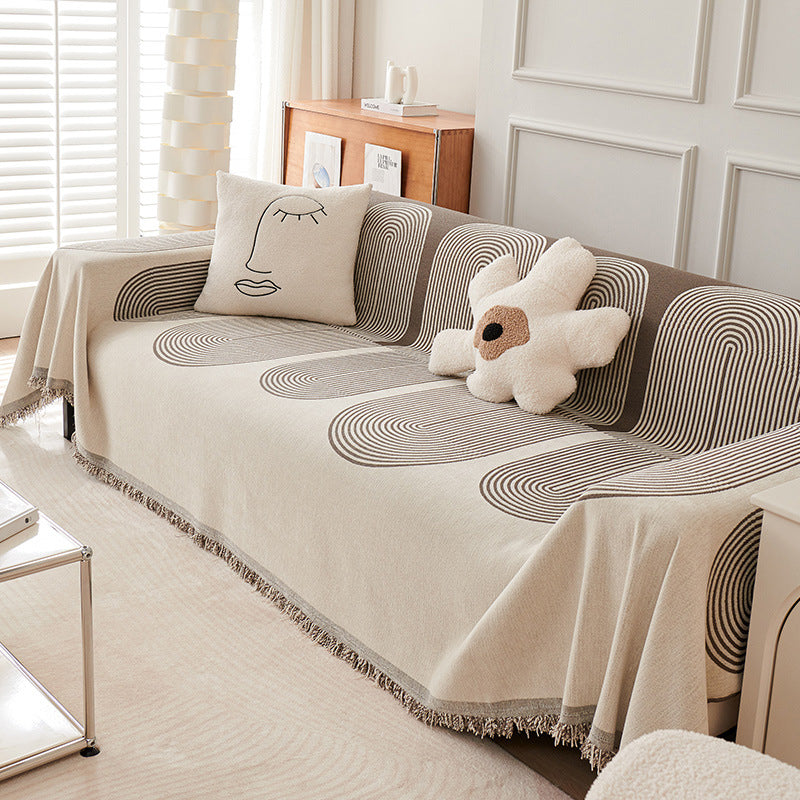 Plush Reversible Couch Slipcover