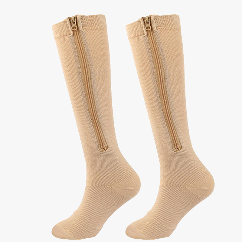 Comfort Fit Compression Socks with Zip Closure