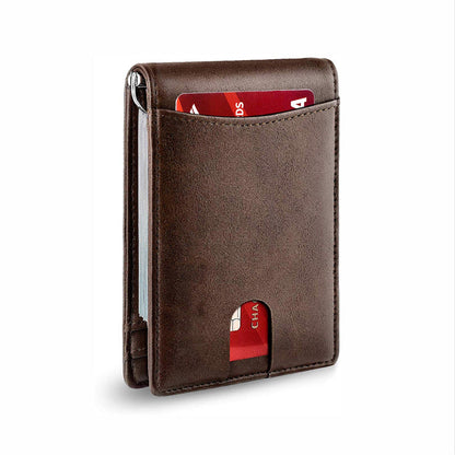 Authentic Leather RFID Blocking Wallet Card Holder