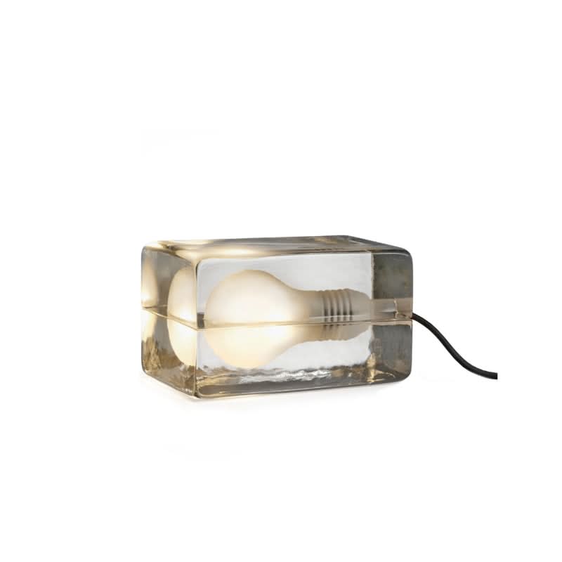 Clear Glass Desk Lamp with Halogen Socket