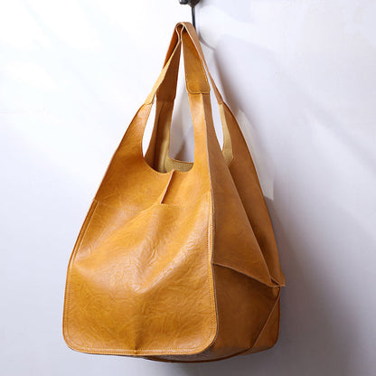Large Capacity Leather Tote Handbag - Cofik