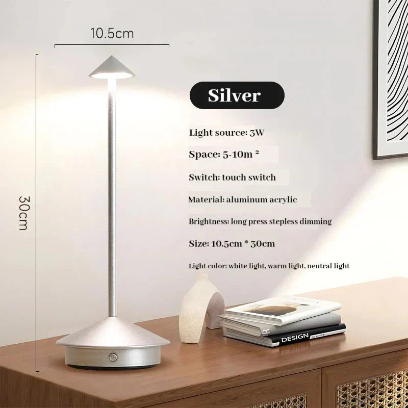 Sleek USB Metallic Desk Lamp