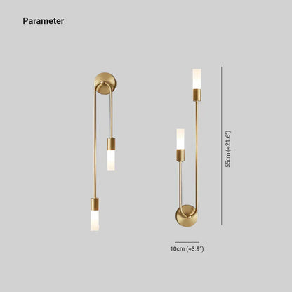Luxury Brass LED Bedroom Wall Light