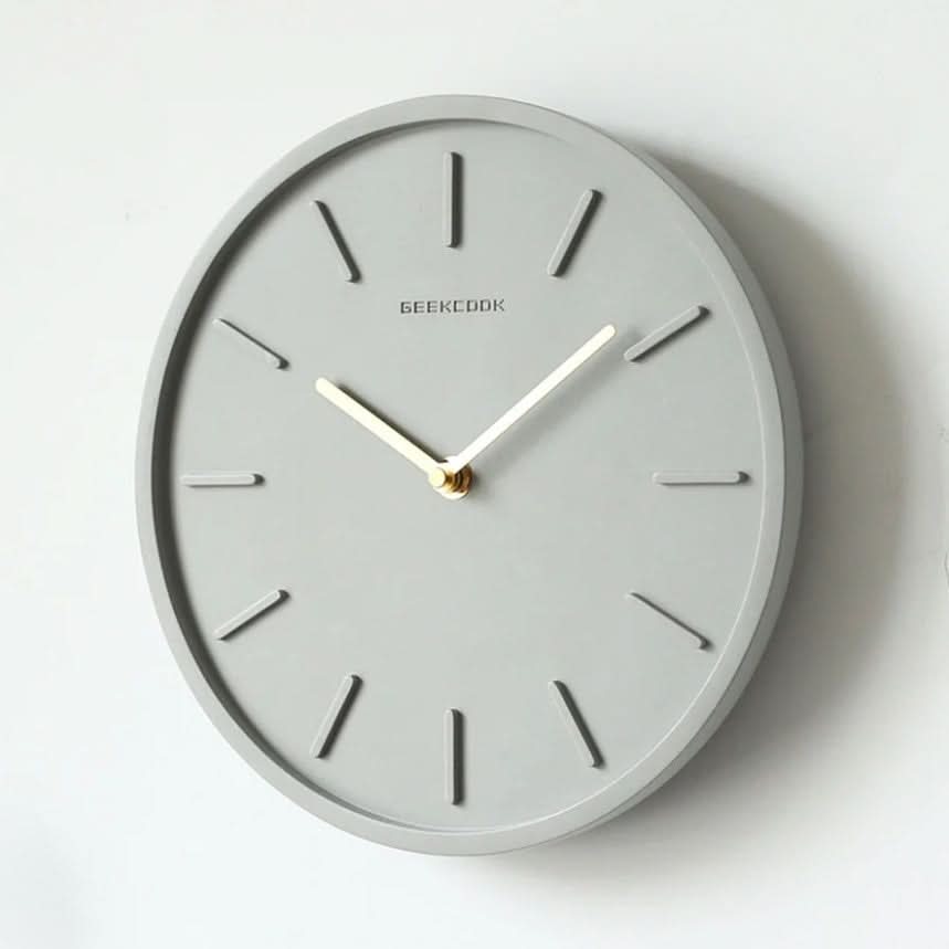 Modern Minimalist Cement Wall Clock with Metal Pendulum - Cofik