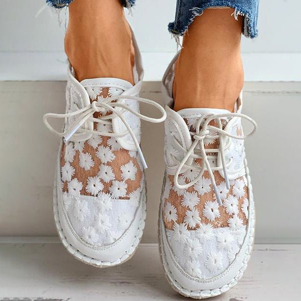 Comfortable Orthopedic Shoes with Floral Pattern