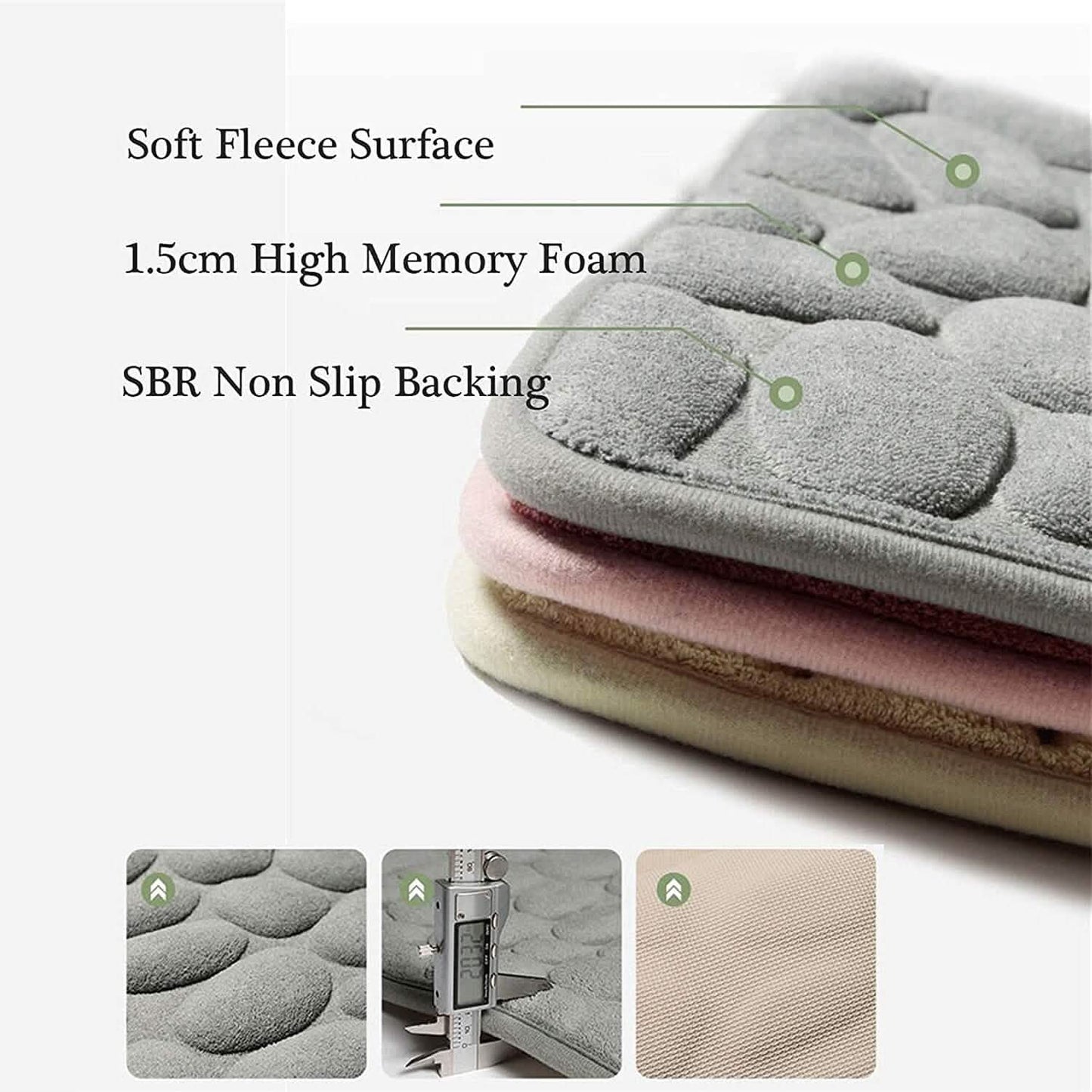 Comfortable Memory Foam Anti-Slip Bathroom Mat