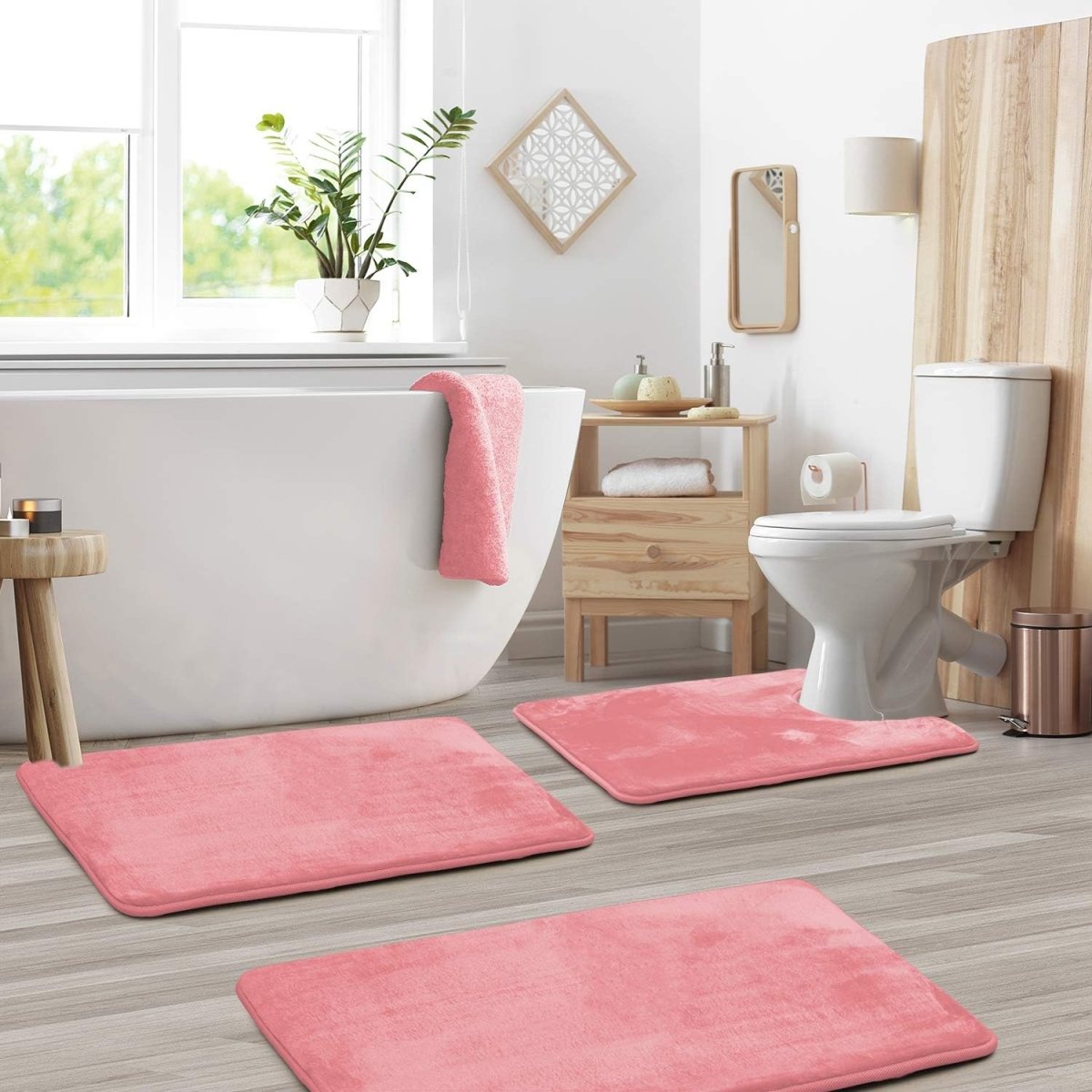 Plush Comfort Memory Foam Bathroom Mat Set