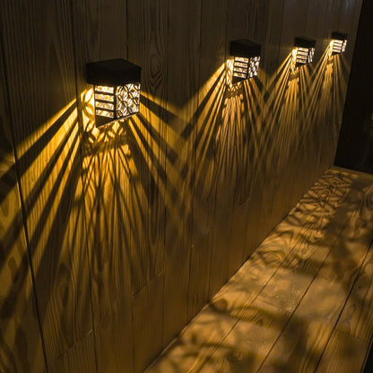 Outdoor LED Garden Wall Light Solar Powered Sconce