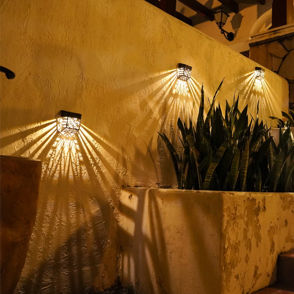 Outdoor LED Garden Wall Light Solar Powered Sconce