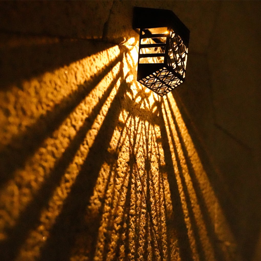 Outdoor LED Garden Wall Light Solar Powered Sconce