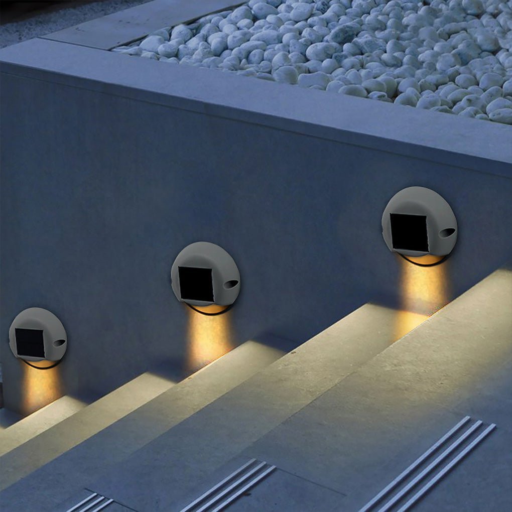 Outdoor Solar Powered Wall Light Waterproof Step Lamp