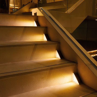 Bright LED Stair Lamp – Soft Solar Lighting