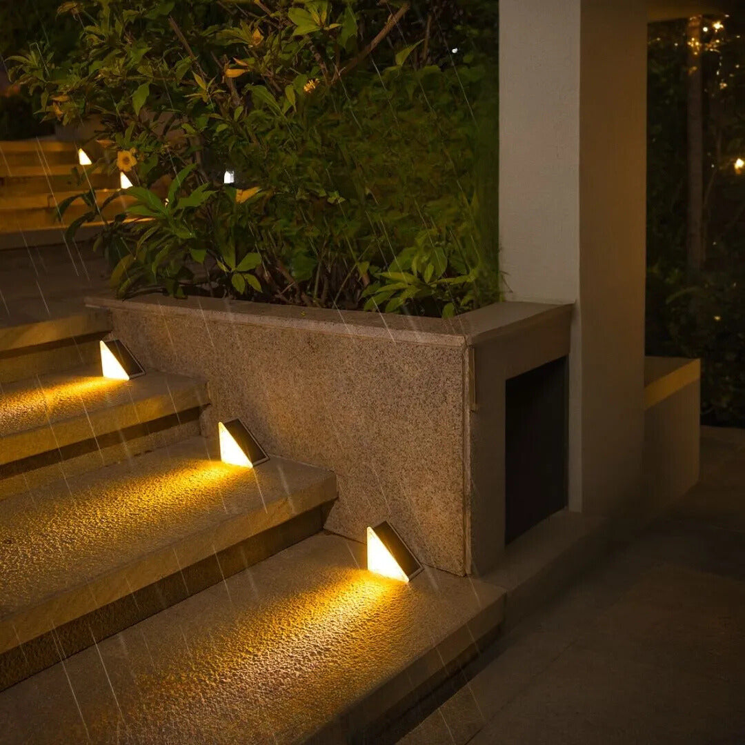 Bright LED Stair Lamp – Soft Solar Lighting
