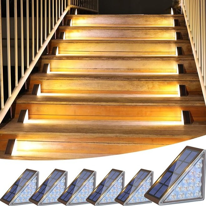 Bright LED Stair Lamp – Soft Solar Lighting