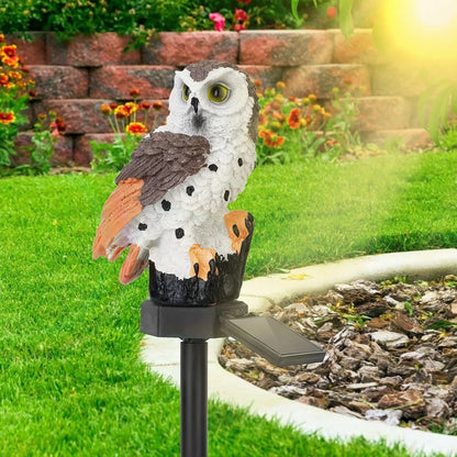 Outdoor Solar LED Garden Light with Owl Decor