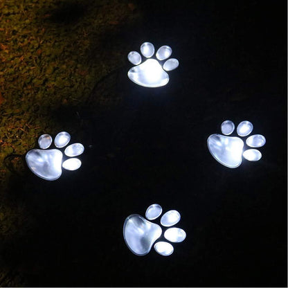 Cute Pet Footprint Solar Yard Lights