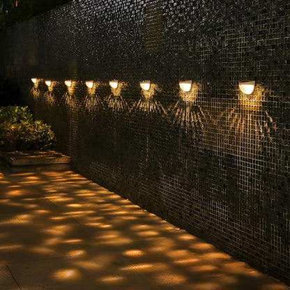 4 Pack Outdoor LED Solar Step Lights Wall Mounted