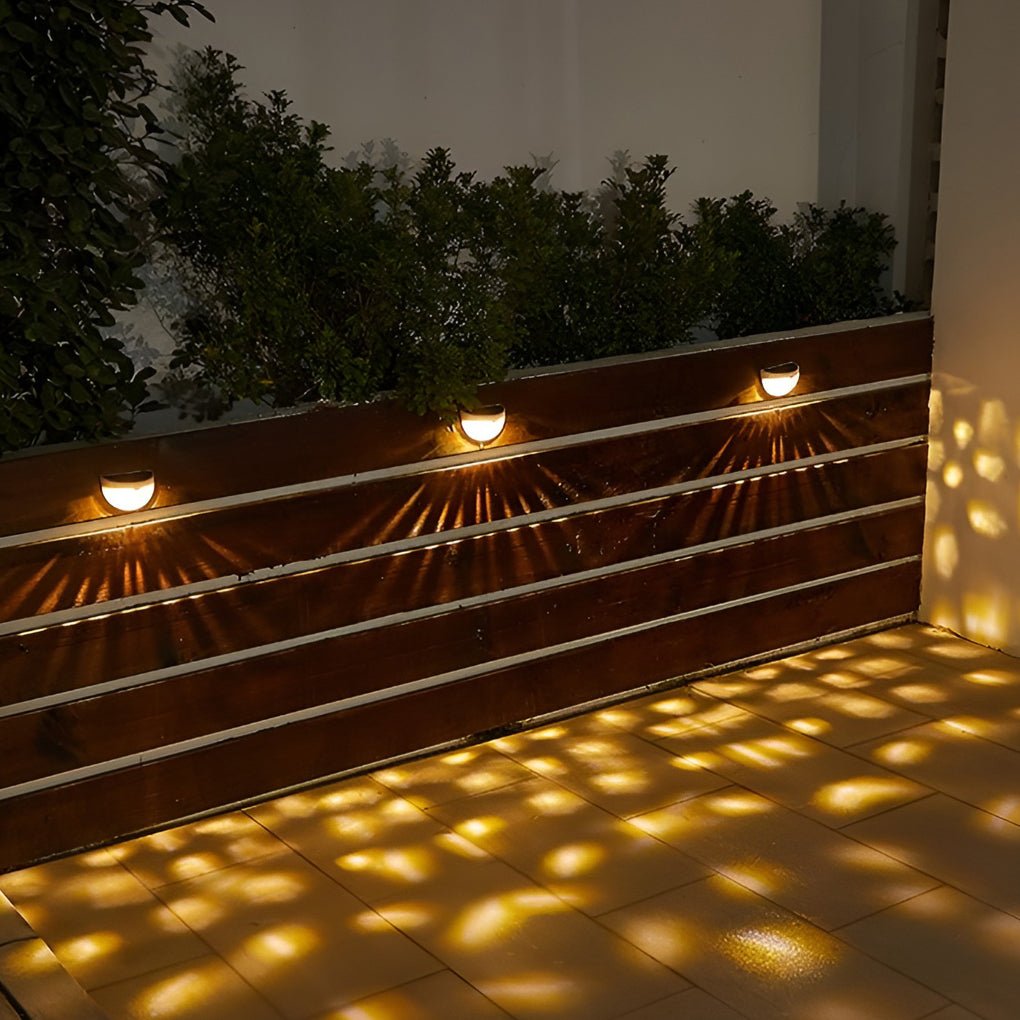 4 Pack Outdoor LED Solar Step Lights Wall Mounted