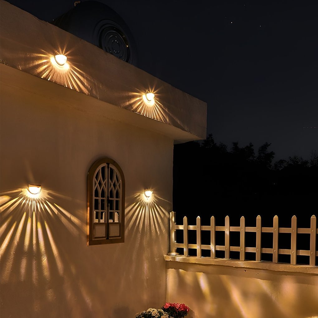 4 Pack Outdoor LED Solar Step Lights Wall Mounted