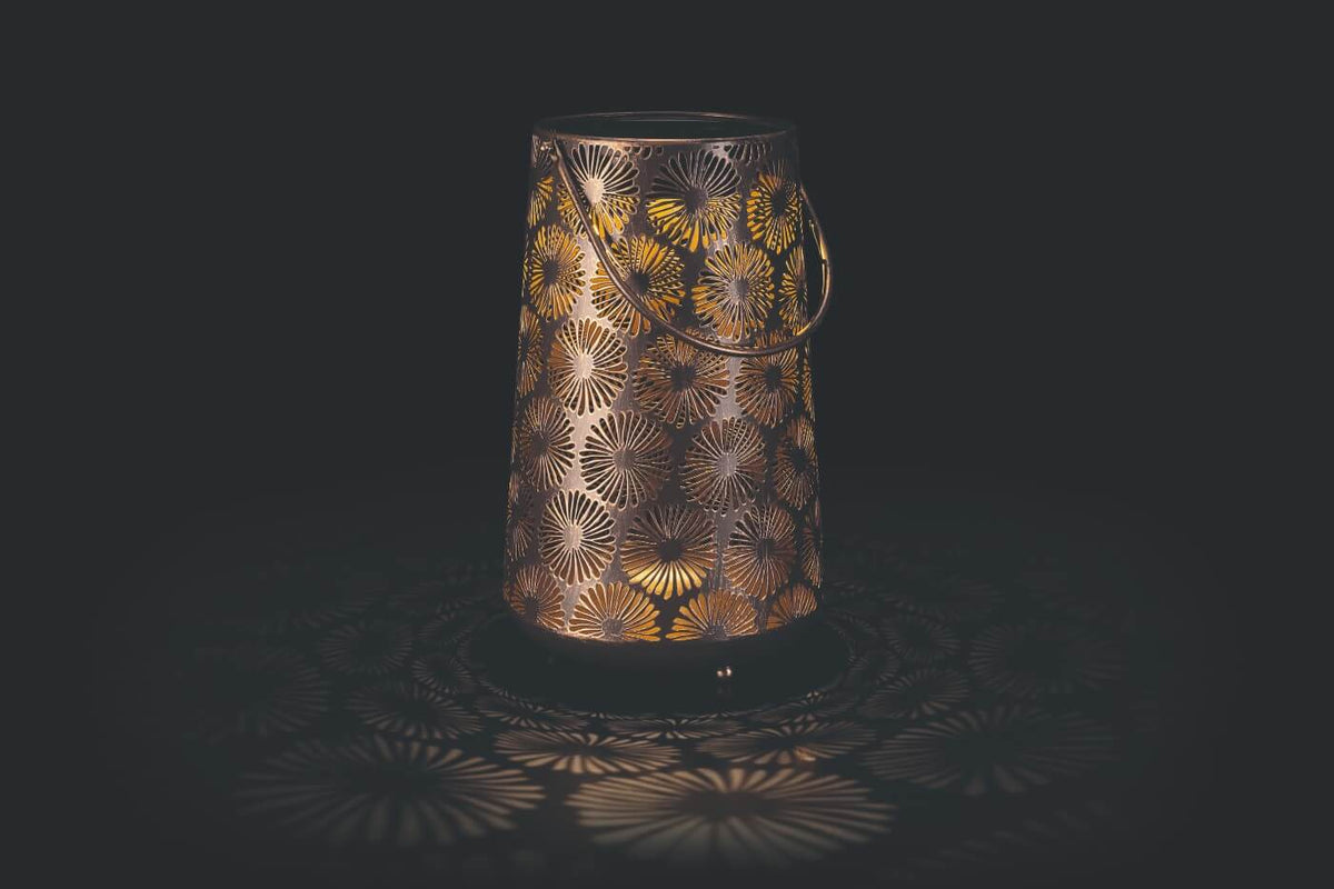 Rustic Floral Garden Solar Lantern