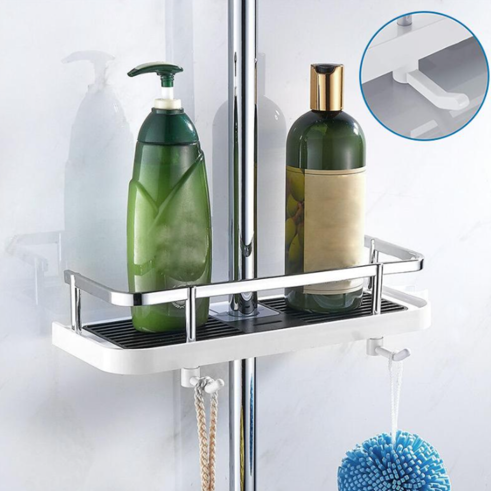 Stainless Steel Wall Mount Bathroom Shelf Storage Rack