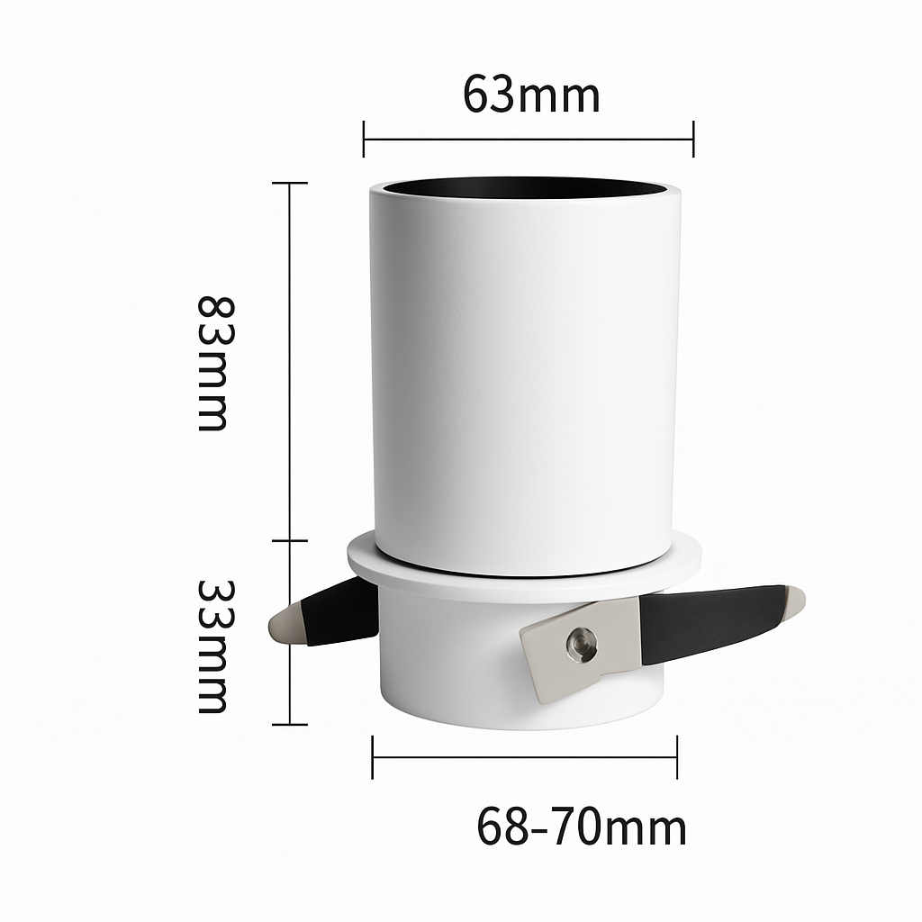 Bright Adjustable 12W LED White Ceiling Light Fixture