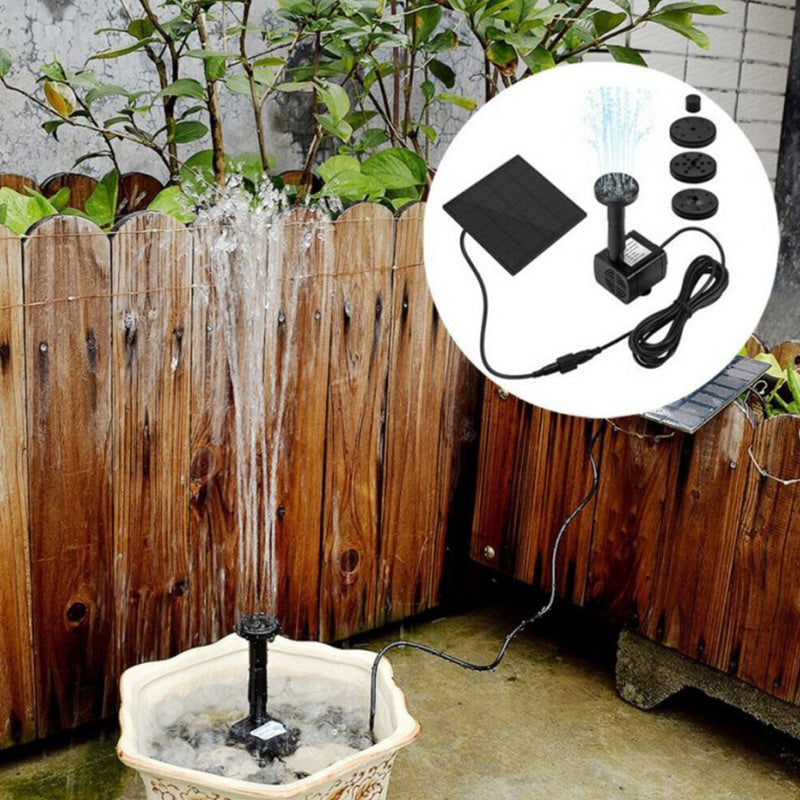 Solar Powered Garden Water Fountain Pump Kit