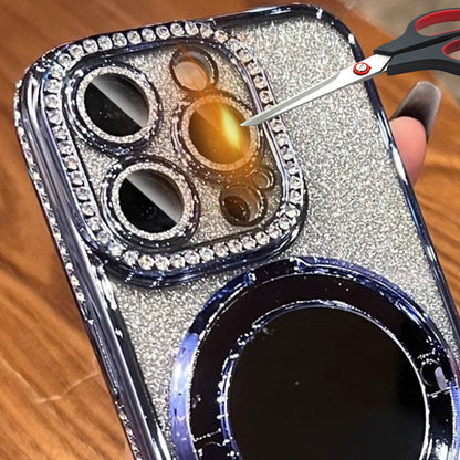 Sparkly Phone Case with Mirror Stand Glitter Cover