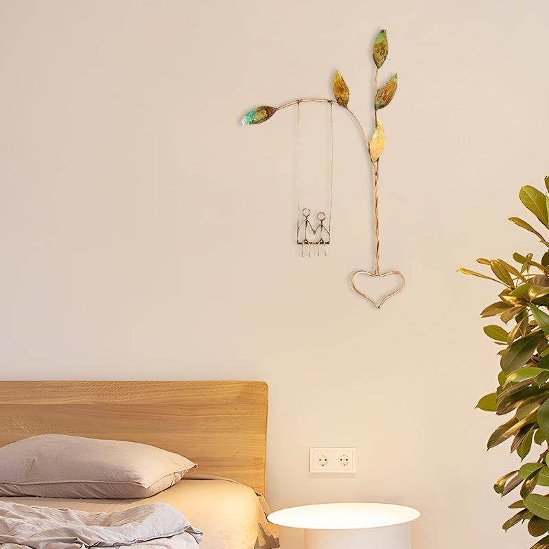 Lovely Wooden Swing Wall Decor