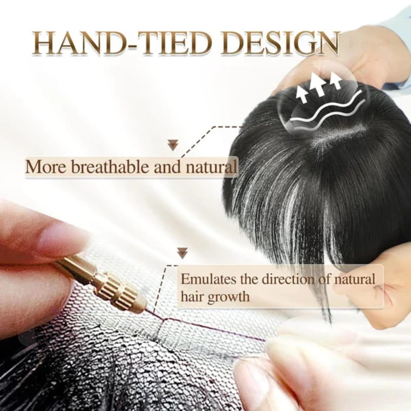 Realistic Hair Extensions with Fringe for Ladies