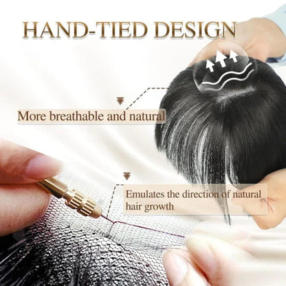 Realistic Hair Extensions with Fringe for Ladies