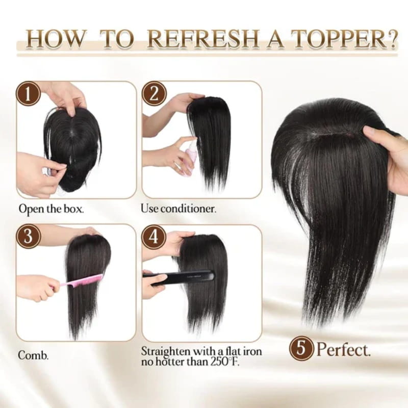 Realistic Hair Extensions with Fringe for Ladies